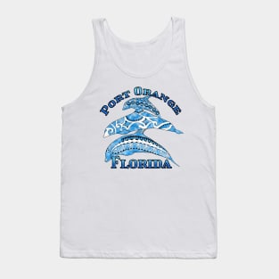 Port Orange Florida Vacation Tribal Dolphins Tank Top